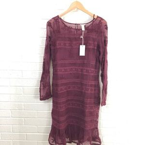 Sundance Poiret Dress in Wineberry. #embroidered